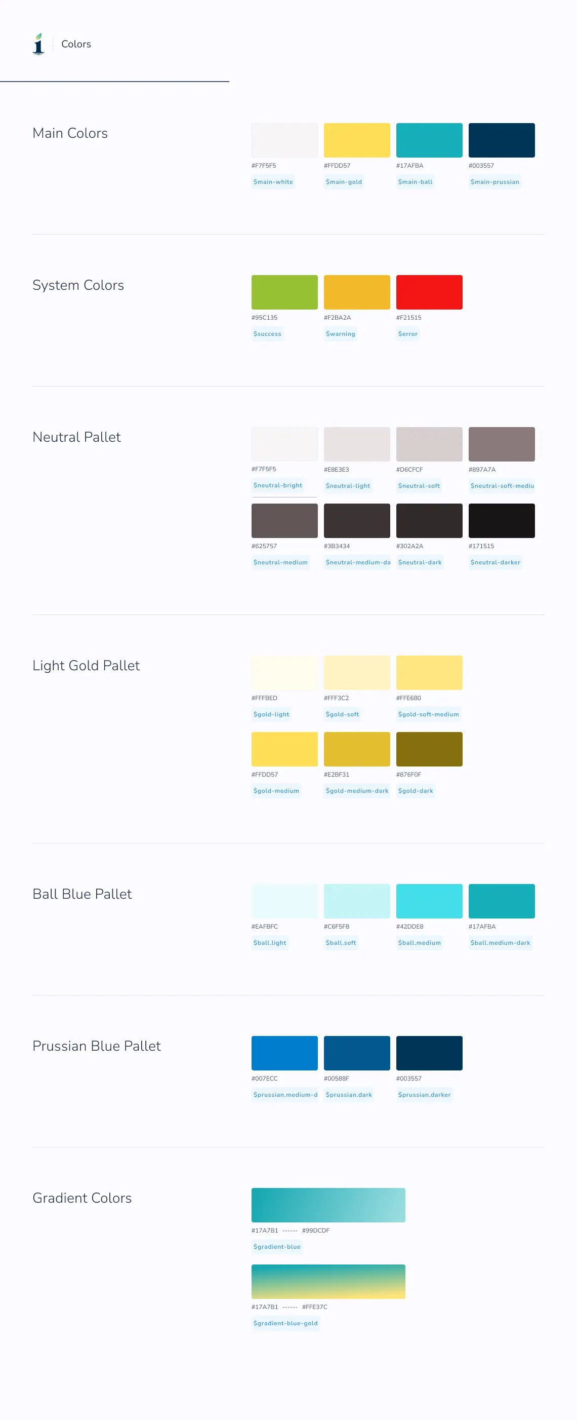 Tokens de color de FIU Thrive